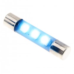 Ampoule navette à LED blanche pour éclairage Vu-mètre / Tuner 8V (Set