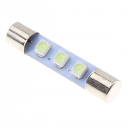 Ampoule navette à LED blanche pour éclairage Vu-mètre / Tuner 8V (Set