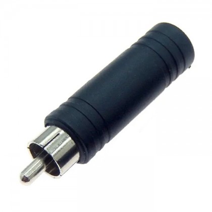 Adaptateur jack 6.35 femelle stéréo vers RCA mâle