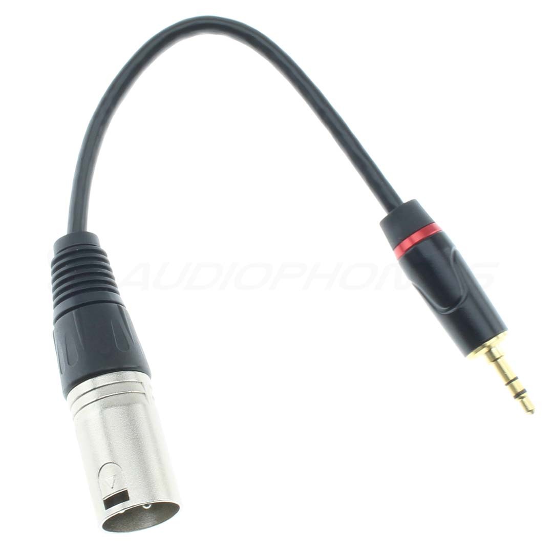 3.5 mm Mini Jack to 2x XLR male 3 pin adapter cable