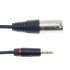 E1DA Câble Adaptateur XLR Mâle 3 Pins vers Jack 3.5mm Mâle Plaqué Or 15cm