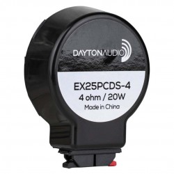 Dayton Audio EX25PCDS-4 IMS™ Haut- Parleur Vibreur Exciter 20W 4 Ohm Ø25mm