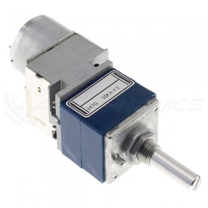 ALPS RK27 Potentiomètre Stéréo Motorisé Axe Lisse 10 kOhm