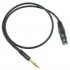 Balanced Interconnect Cable Male Jack 6.35mm TRS to Female XLR 3-Pole OFC Copper 75cm (Pair)