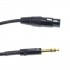 Balanced Interconnect Cable Male Jack 6.35mm TRS to Female XLR 3-Pole OFC Copper 75cm (Pair)