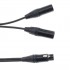 AUDIOPHONICS NEUTRIK Câble de Modulation Doubleur de Signal 1x XLR Femelle 3 Pins vers 2x XLR Mâle 3 Pins 30cm