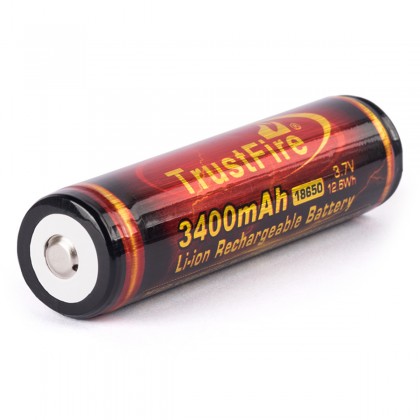 TRUSTFIRE Accumulateur Lithium-Ion 18650 3.7V 3400mAh Rechargeable