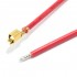 VH 3.96mm Cable Female to Bare Wire 1 Pole No Casing Gold Plated 10cm Red (x10)