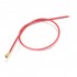 VH 3.96mm Cable Female to Bare Wire 1 Pole No Casing Gold Plated 10cm Red (x10)