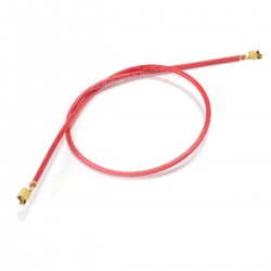Câble VH 3.96mm Femelle Sans Boîtier 1 Pôle Plaqué Or 30cm Rouge (x10)