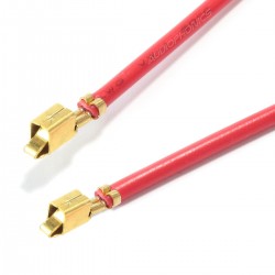 VH 3.96mm Female Cable Without Casing 1 Pole Gold Plated 30cm Red (x10)