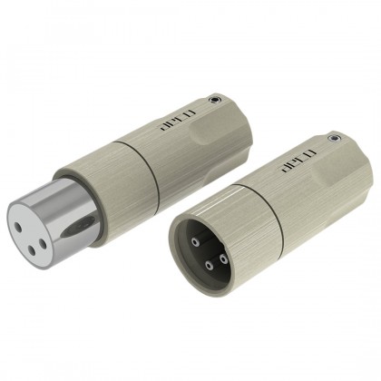 AECO AMI-1060R XLR 3-Pole Male and Female Connectors Rhodium-Plated Tellurium Copper Ø12mm (Pair)