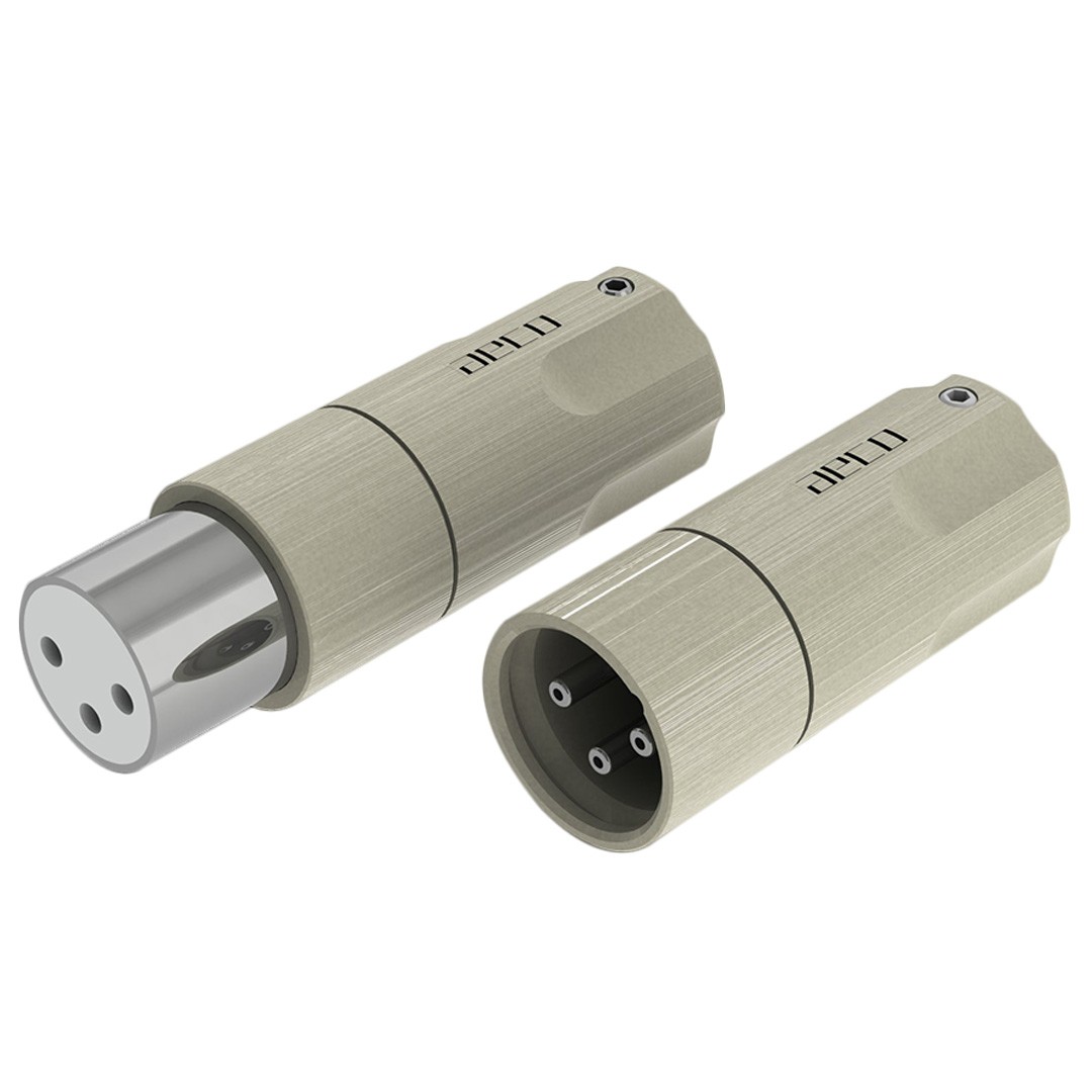 AECO AMI-1060R Connecteurs XLR 3 Pôles Mâle et Femelle Cuivre Tellurium Plaqué Rhodium Ø12mm (La paire)