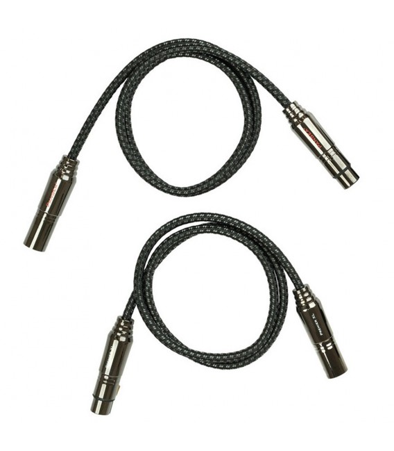 Câble XLR Stéréo HiViLux OCC/SCC 1,5 M - Câble Haut De Gamme, Blindé, Connecteurs Or 24 Carats