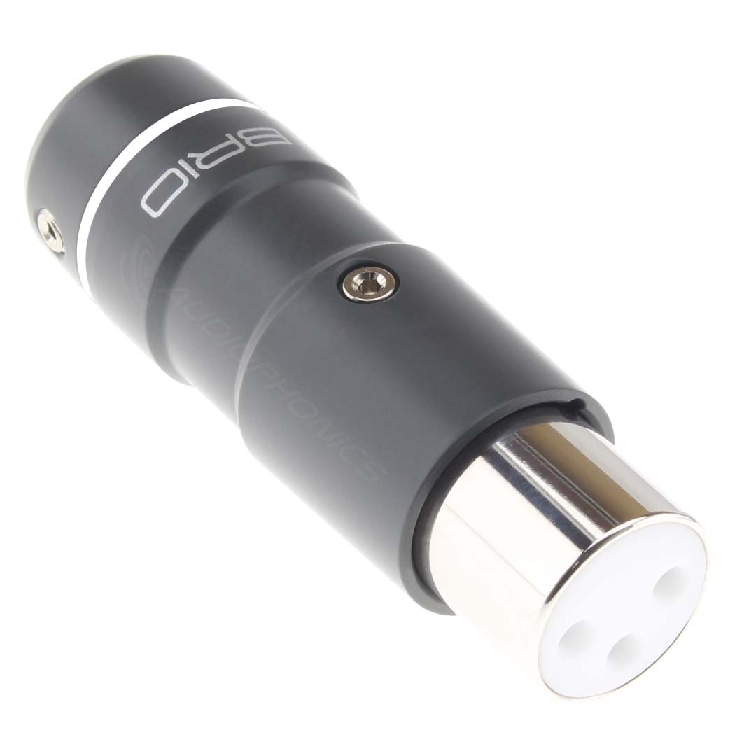 ETI BRIO Connecteur XLR Femelle 3 Pôles Cuivre Tellurium Plaqué Rhodium Ø12mm Blanc (Unité)