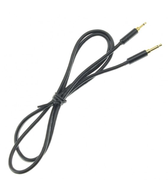 Câble RCA Mono Mâle vers Jack 3.5mm Mono Mâle Cuivre Argent Plaqué Or 1.5m  - Audiophonics