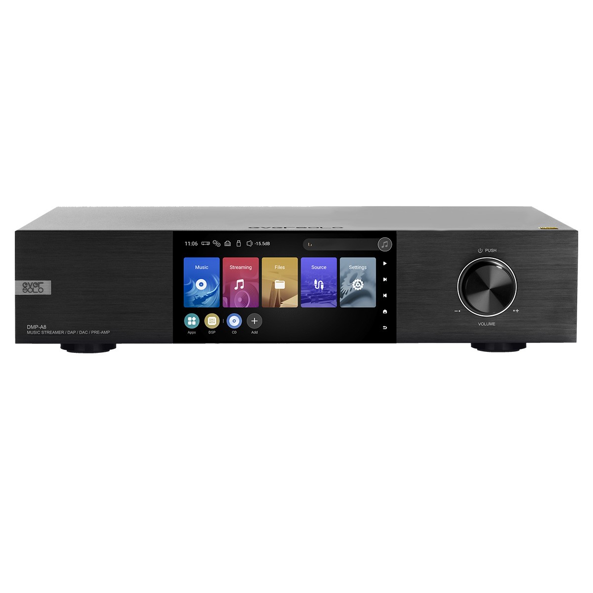 Audiophonics - EVERSOLO DMP-A8 Streamer AK4191EQ AK4499EX XMOS XU316 WiFi  DLNA AirPlay Bluetooth aptX HD LDAC 32bit 768kHz DSD512