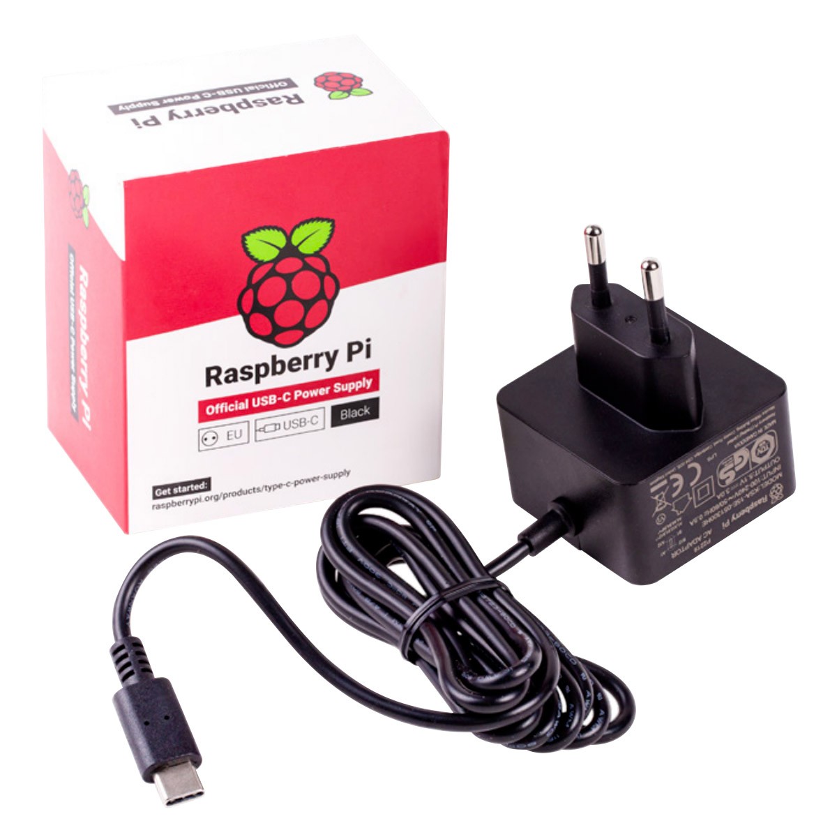 Raspberry Pi 5 USB-C Alimentation 5.1V 5A 27W Compatible pour PD