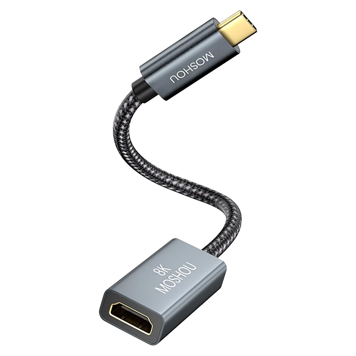 Adaptateur HDMI 2.1 Femelle vers USB-C Mâle 8K HDR 20cm - Audiophonics