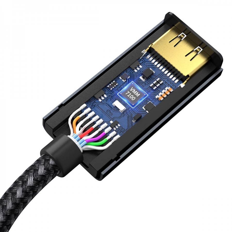 Cabling - CABLING® Câble Adaptateur USB-C-HDMI avec une entrée femelle USB-C  vers une sortie HDMI mâle compatible 4K 60 Hz, câble nylon 20 cm -  Convertisseur Audio et Vidéo - Rue du Commerce