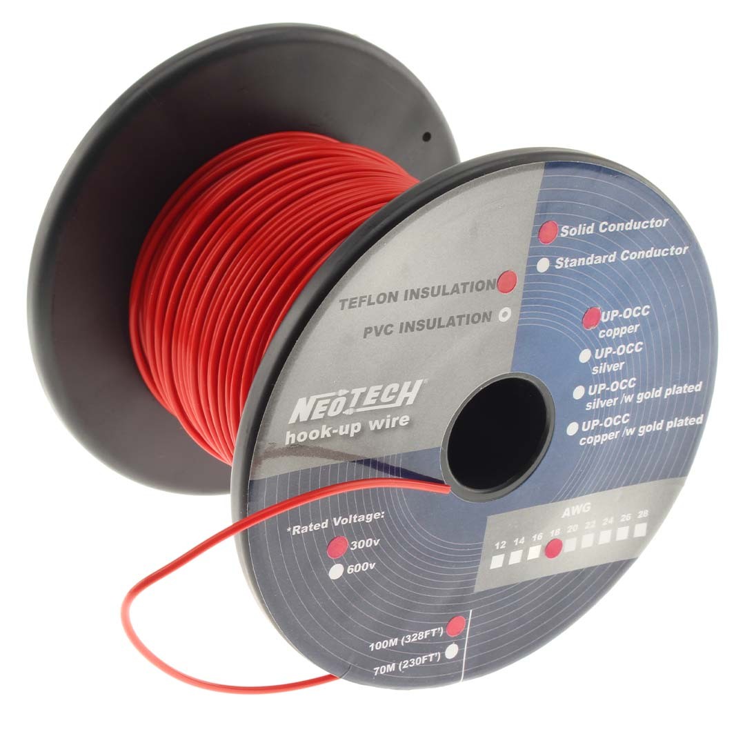 NEOTECH Solid Core 18AWG UP-OCC Copper PVC Hook-Up Wire – Single Mounting Cable – SOCP-18 (Price Per Meter)