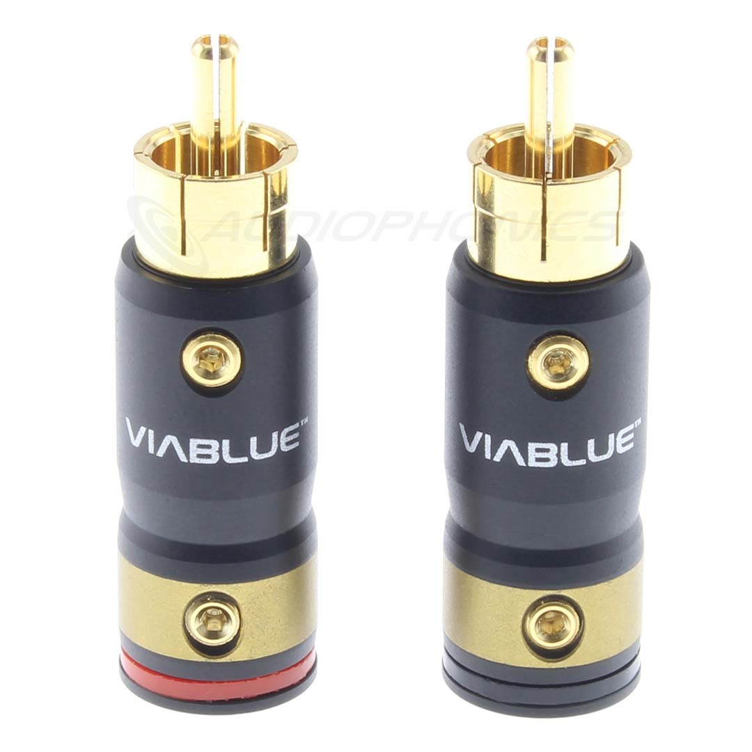 VIABLUE T8 SOLDER Gold Plated RCA Connectors Ø9.5mm (Pair)