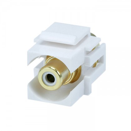 Keystone RCA-WH-FLI Embase RCA encastrée (Blanc)