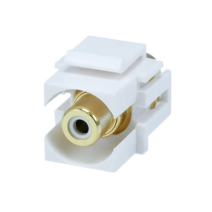 Keystone RCA-WH-FLI Recessed RCA Header (White)