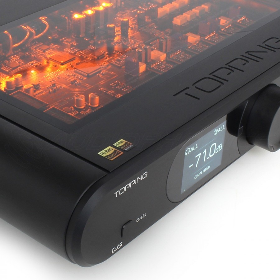 DAC E Amplificatore Per Cuffie TOPPING DX9 – Edizione 15° Anniversario, Chip AK4499EQ, Supporto LDAC E Hi-Res, Telecomando Incluso (Argento)
