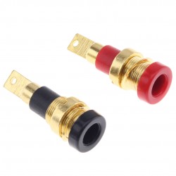 RIght view Sockets for 4mm gold-plated Banana plugs (Pair)
