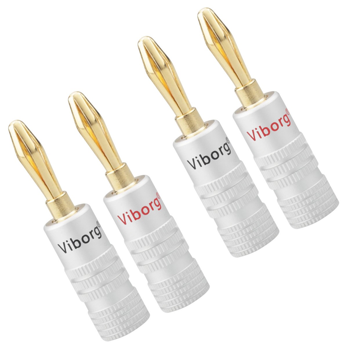 VIBORG Banana Plugs 24k Gold Plated Ø4.5mm (Set x4)