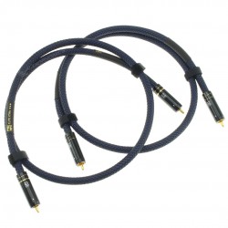 View of the RAMM AUDIO ELITE-XTRA RCA interconnect cable pair 