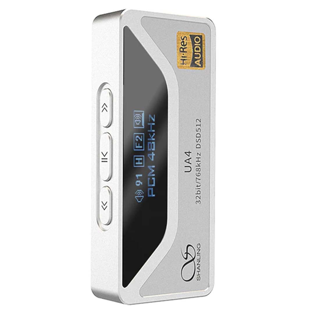 SHANLING UA4 Portable Balanced DAC USB-C ES9069Q 32bit 768Khz DSD512 MQA Silver