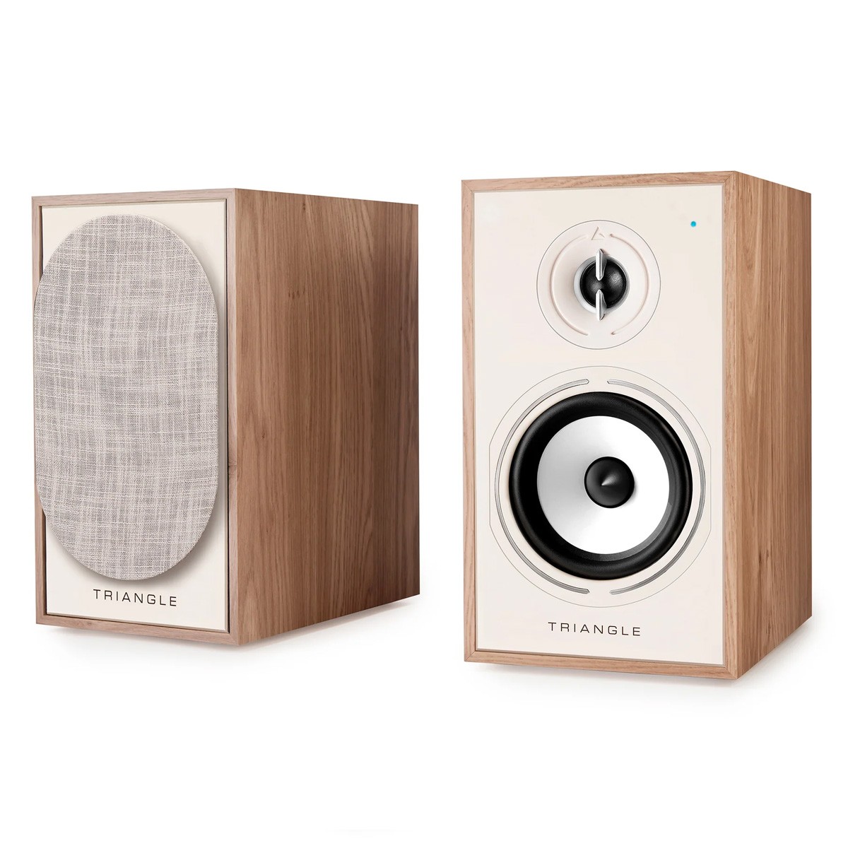 TRIANGLE BOREA BR02 CONNECT Active Bookshelf Speakers Bluetooth 5.0 aptX HD 2x50W Light Oak (Pair)