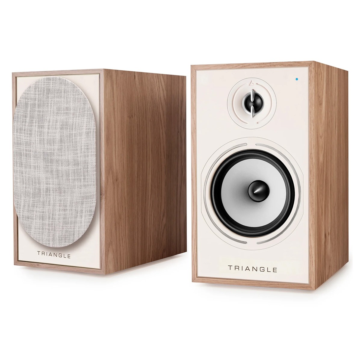 TRIANGLE BOREA BR03 CONNECT Active Bookshelf Speakers Bluetooth 5.0 aptX HD 2x60W Light Oak (Pair)