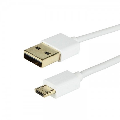 Câble USB-A Male /Micro USB-B Male 2.0 Blindé Plaqué Or 1.8m