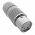 VIBORG XF-204R Female XLR 4-Pole Connector Pure Copper Rhodium-Plated Ø11mm (Unit)