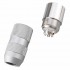 VIBORG XM-204R Connecteur XLR Mâle 4 Pôles Cuivre Pur Plaqué Rhodium Ø11mm (Unité)