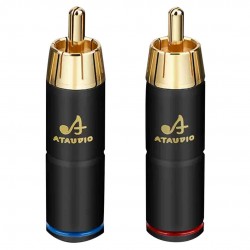 ATAUDIO Q8RM Connecteurs RCA Mâle Ø7.5mm (La paire)