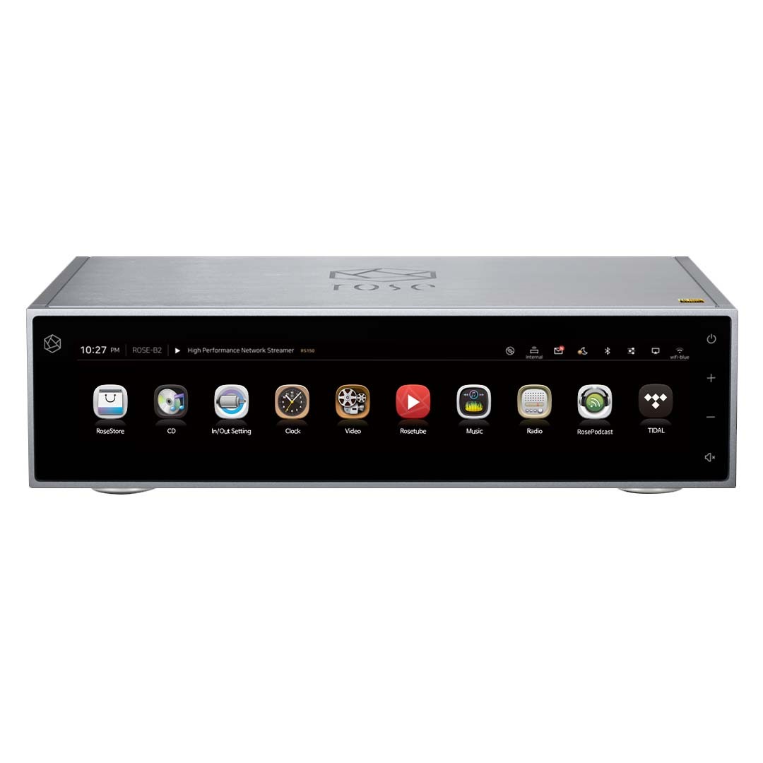 ROSE HIFI RS150B Lecteur réseau DAC SABRE ES9038PRO 32bit 768kHz DSD512 MQA Bluetooth WiFi DLNA AirPlay Argent