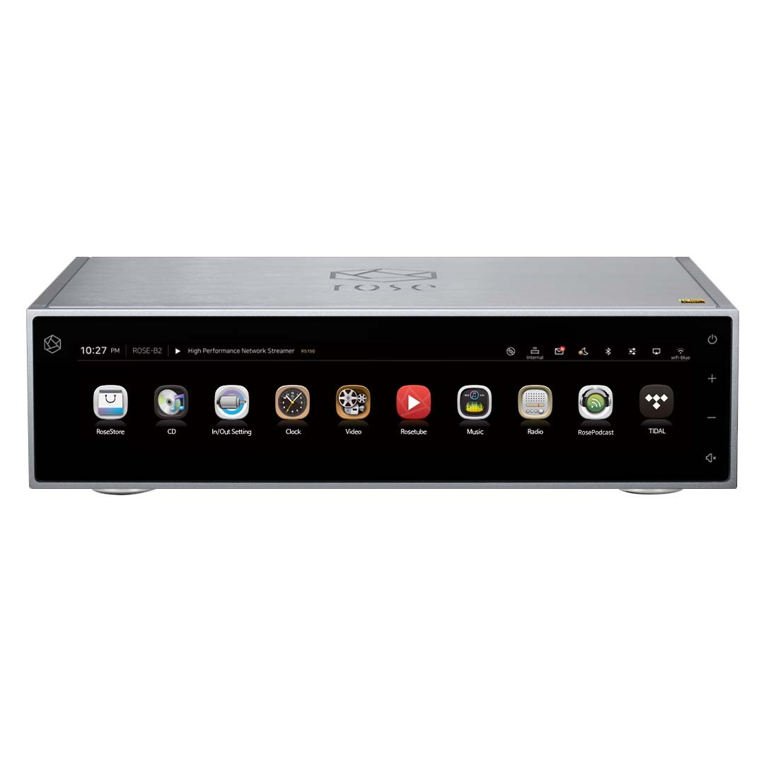 ROSE HIFI RS150B Lecteur réseau DAC SABRE ES9038PRO 32bit 768kHz DSD512 MQA Bluetooth WiFi DLNA AirPlay Argent