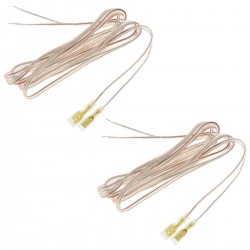 [GRADE S] Cables for Small Loudspeakers Lugs to Bare Wire Tinned Copper 2m (Pair)
