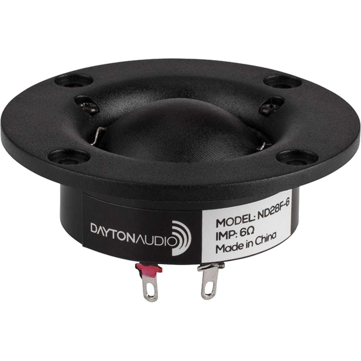 DAYTON AUDIO ND28F-6 Haut-Parleur Tweeter à Dôme Néodyme 30W 6 Ohm 88.4 dB 2200Hz - 20kHz Ø2.85cm