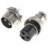 Snap-fit GX16 plug 3 pin 300V 5A Ø7mm