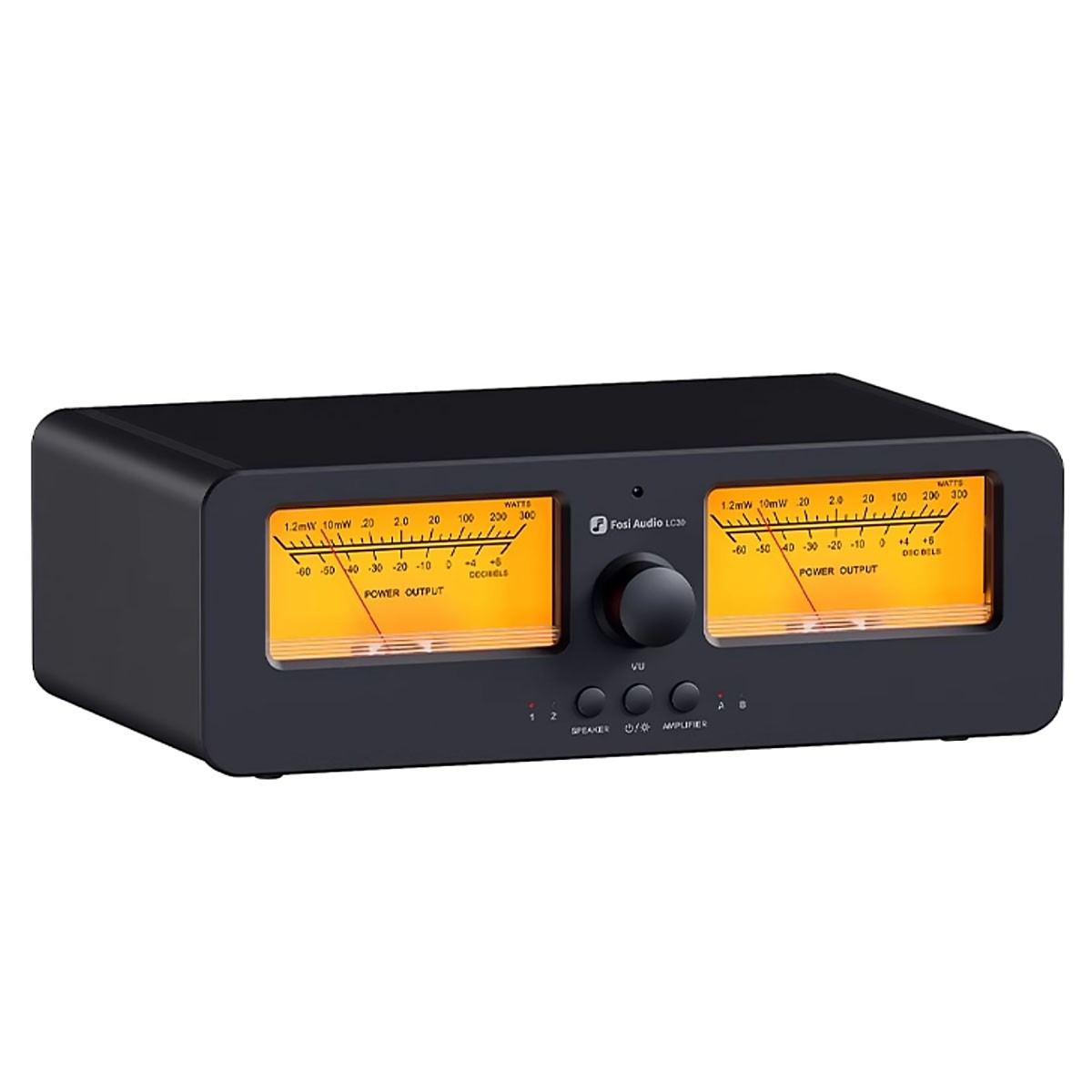 FOSI AUDIO LC30 Audio Selector Switch for Amplifiers / Speakers vu-meter Yellow