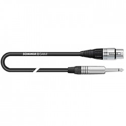 Câble Jack 3.5mm Mâle vers Jack 3.5mm Mâle Mono Plaqué Or 1.8m -  Audiophonics