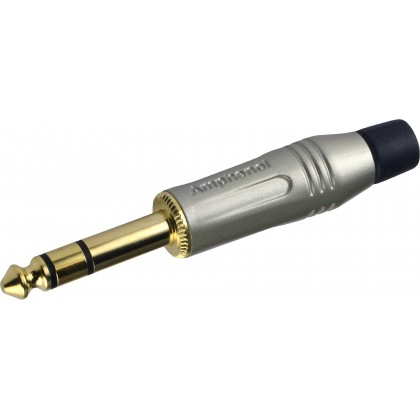 AMPHENOL ACPS-GN-AU Male Stereo Jack 6.35mm Connector Gold Plated Ø7mm