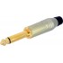 AMPHENOL ACPM-GN-AU Male Mono Jack 6.35mm Connector Gold Plated Ø7mm