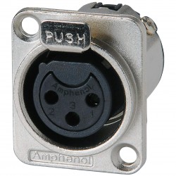 AMPHENOL AC3FDZ 3 Poles Female XLR Socket