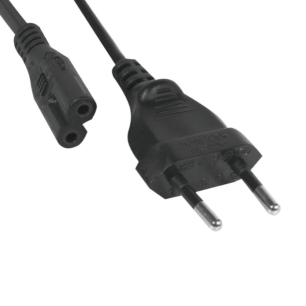 Câble Secteur Standard IEC C7 2 Pôles 2x0.75mm² 1.2m